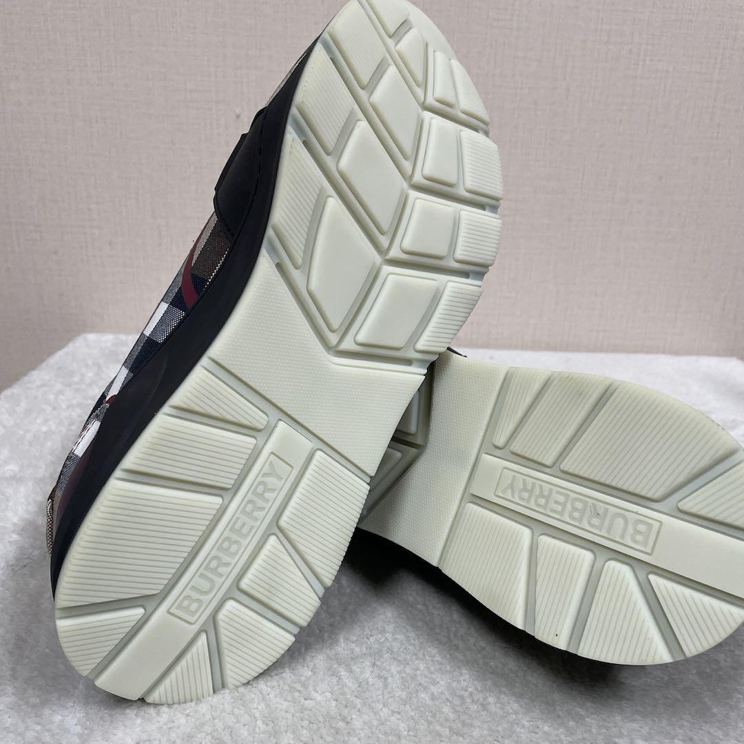 Burberry Check Cotton Sneakers - DopestKickz