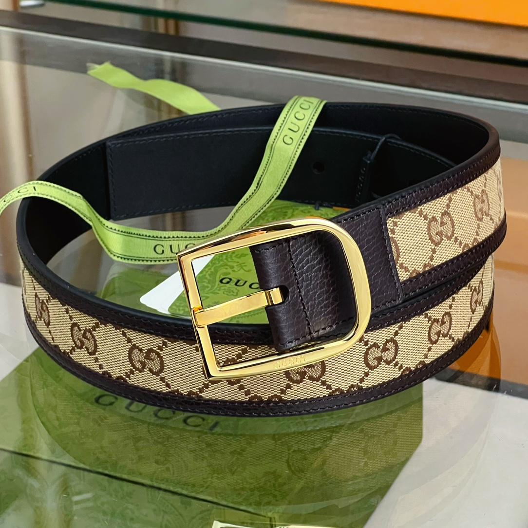 Gucci GG Belt With Square Buckle - DopestKickz
