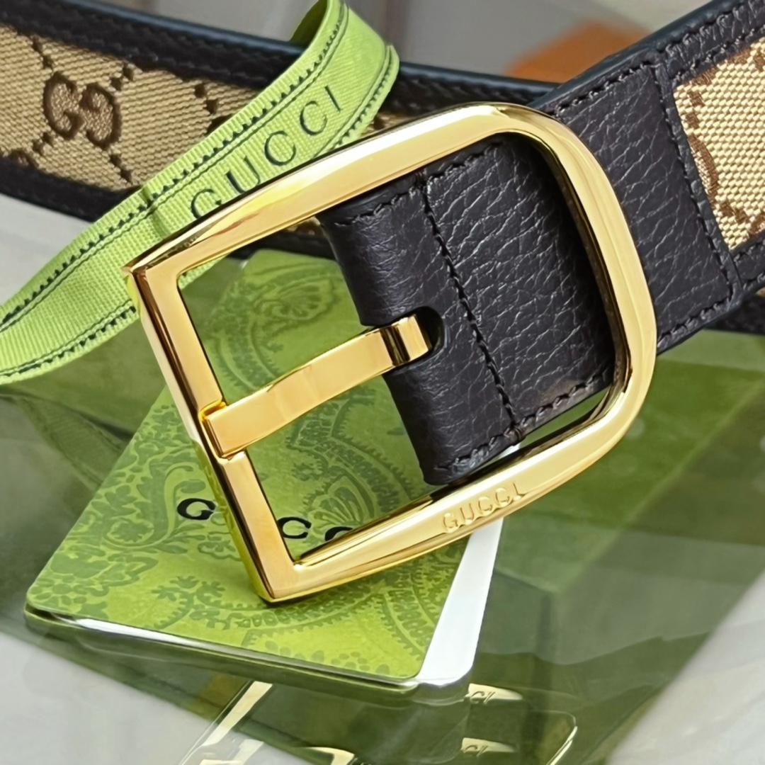 Gucci GG Belt With Square Buckle - DopestKickz