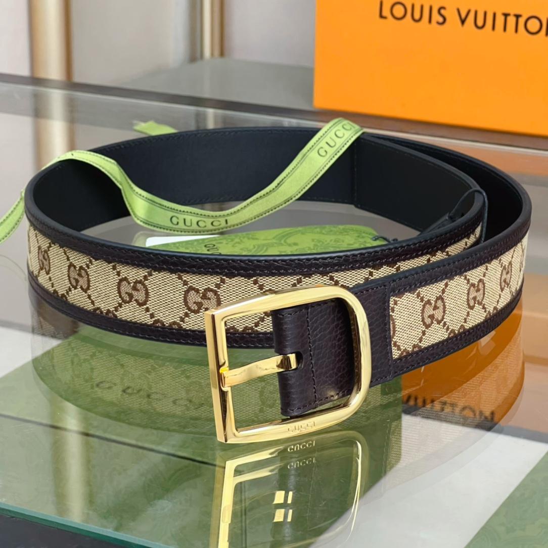 Gucci GG Belt With Square Buckle - DopestKickz