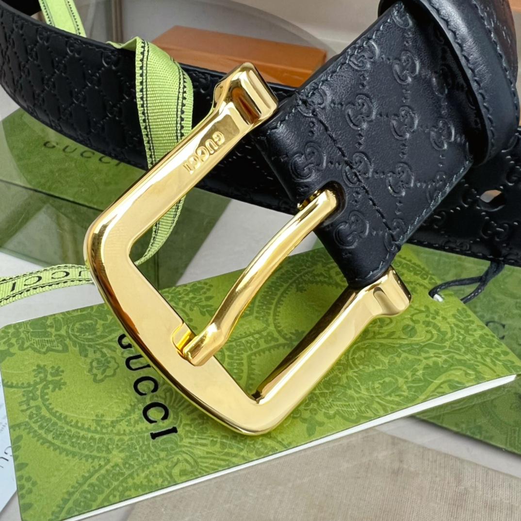 Gucci Belt With Square Buckle - DopestKickz