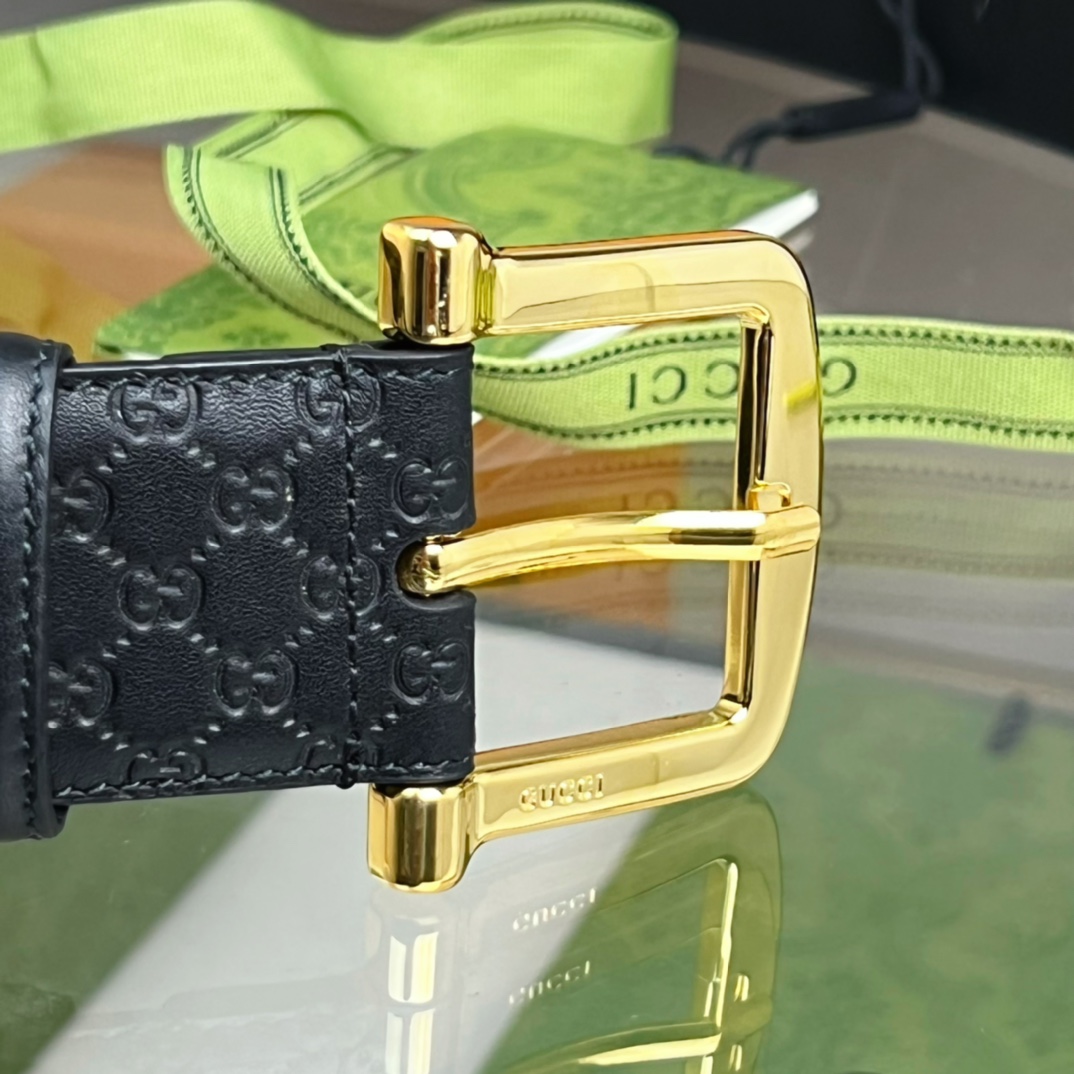 Gucci Belt With Square Buckle - DopestKickz