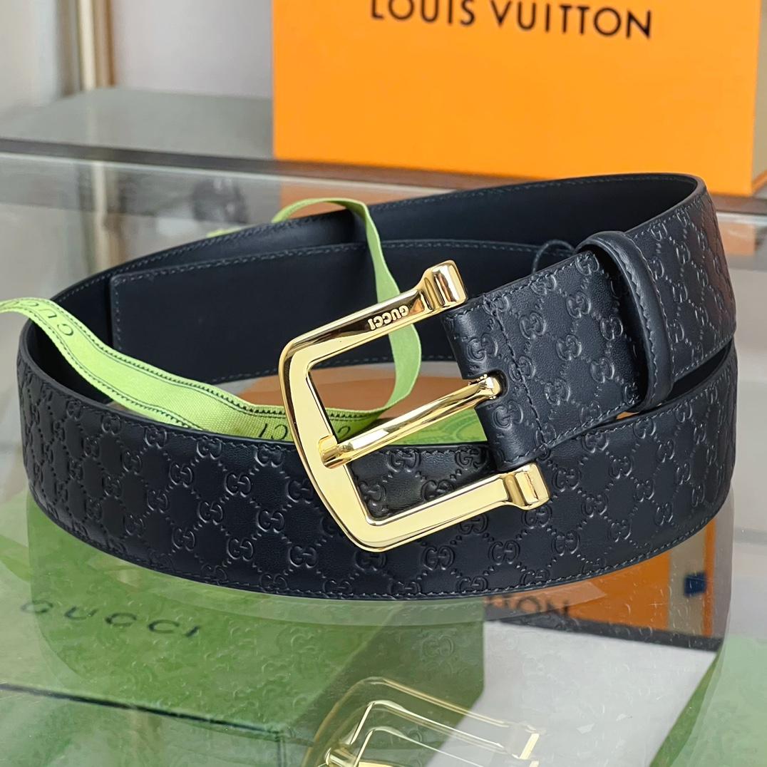 Gucci Belt With Square Buckle - DopestKickz