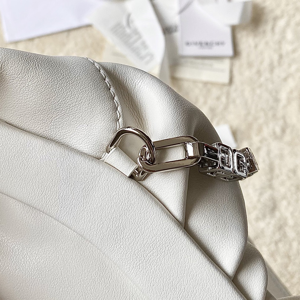 Givenchy Small Kenny Bag In Smooth Leather - Ivory(32-22-17cm) - DopestKickz