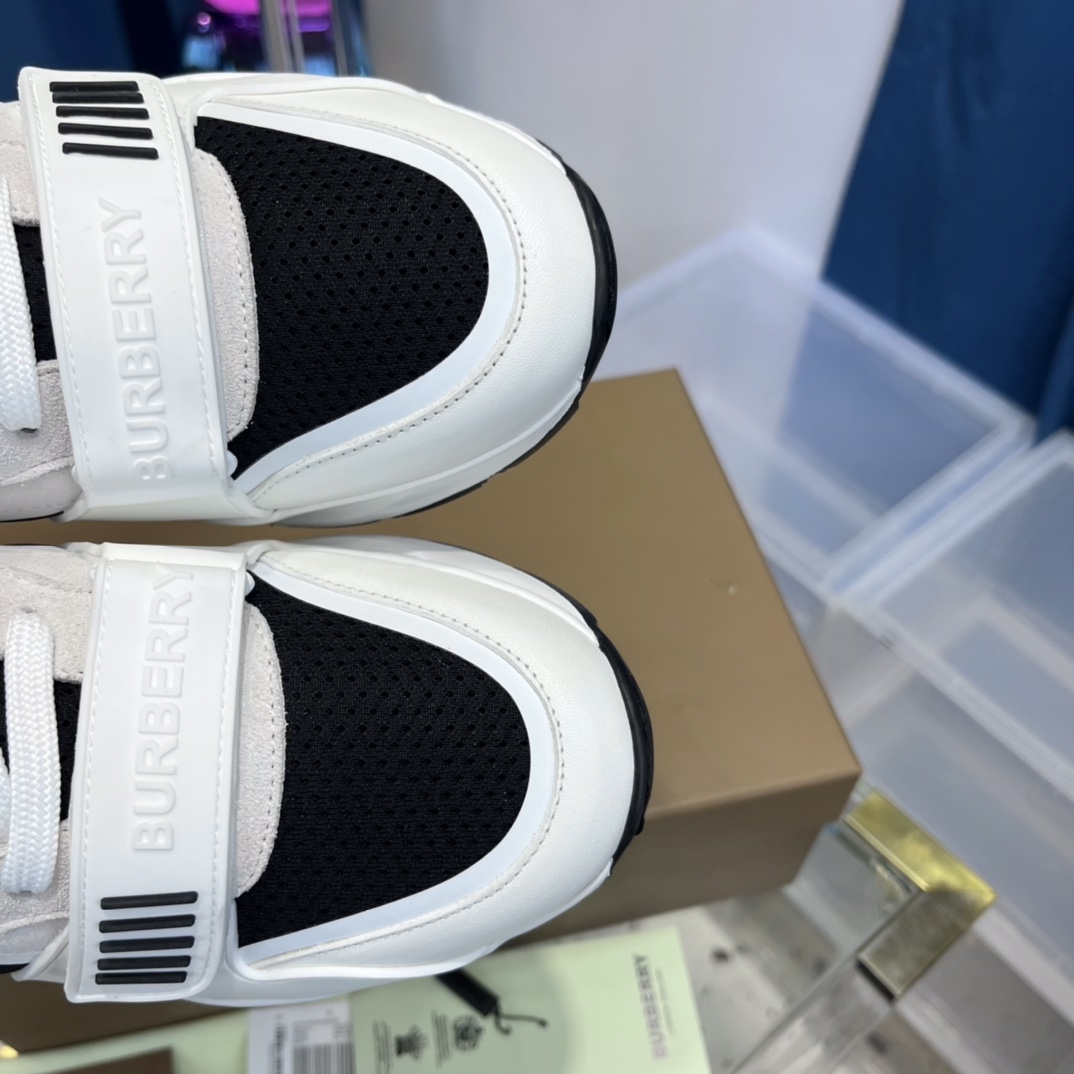 Burberry Mesh, Suede And Vintage Check Cotton Sneakers - DopestKickz