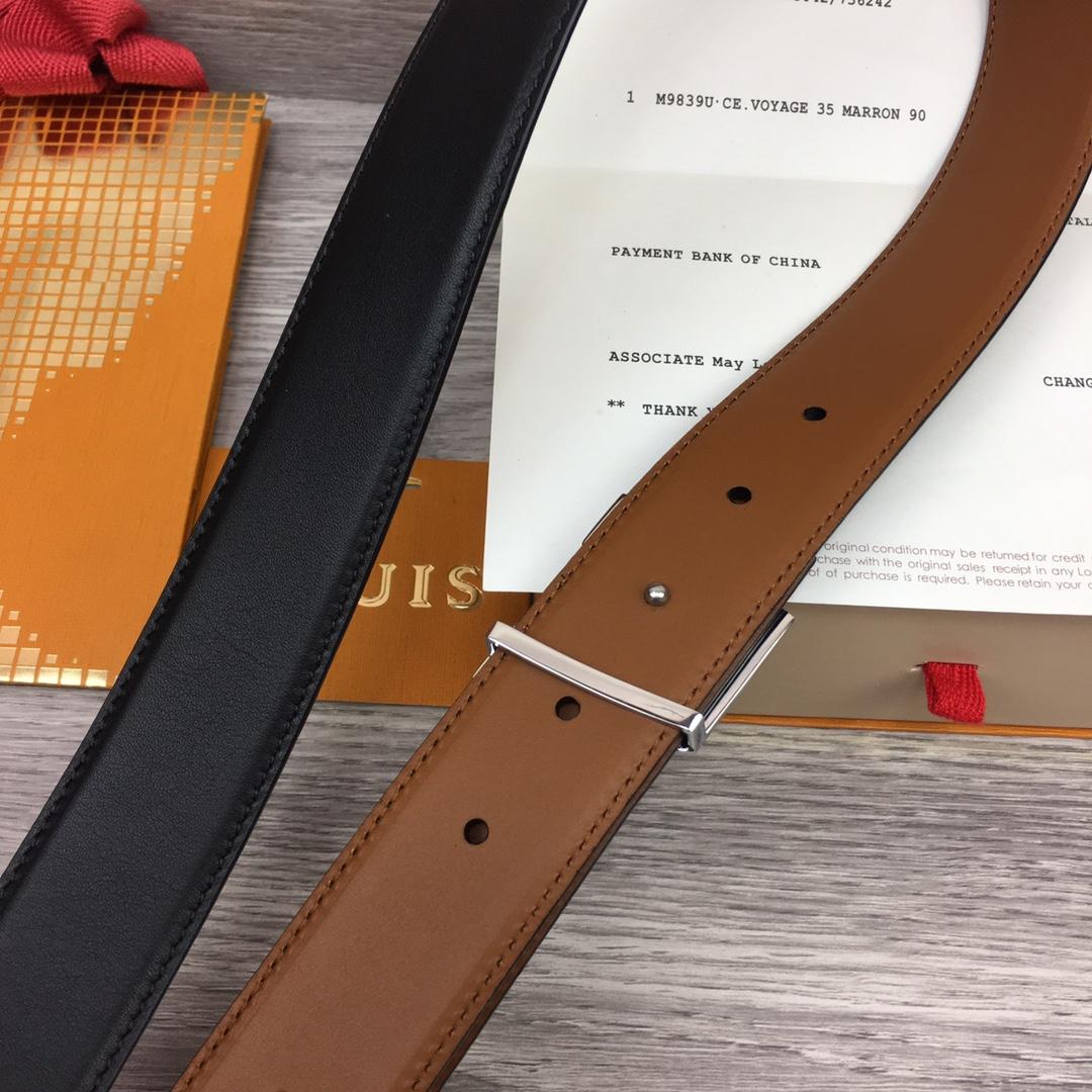 Louis Vuitton  LV Mirror 35MM Reversible Belt - DopestKickz