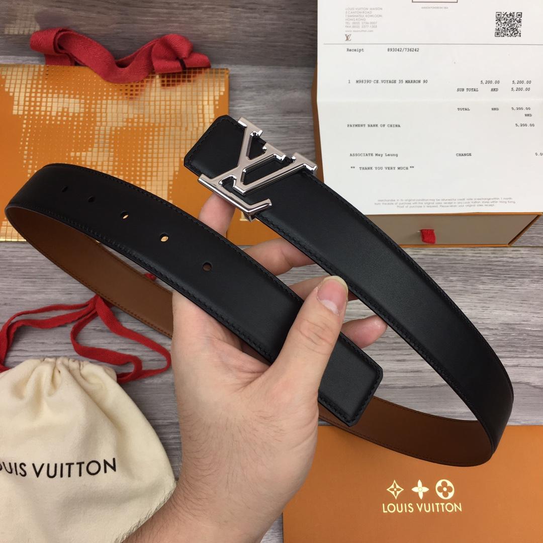Louis Vuitton  LV Mirror 35MM Reversible Belt - DopestKickz