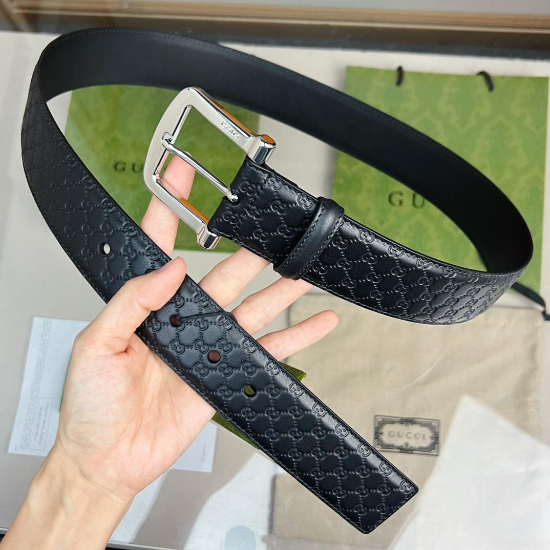Gucci Belt With Square Buckle - DopestKickz