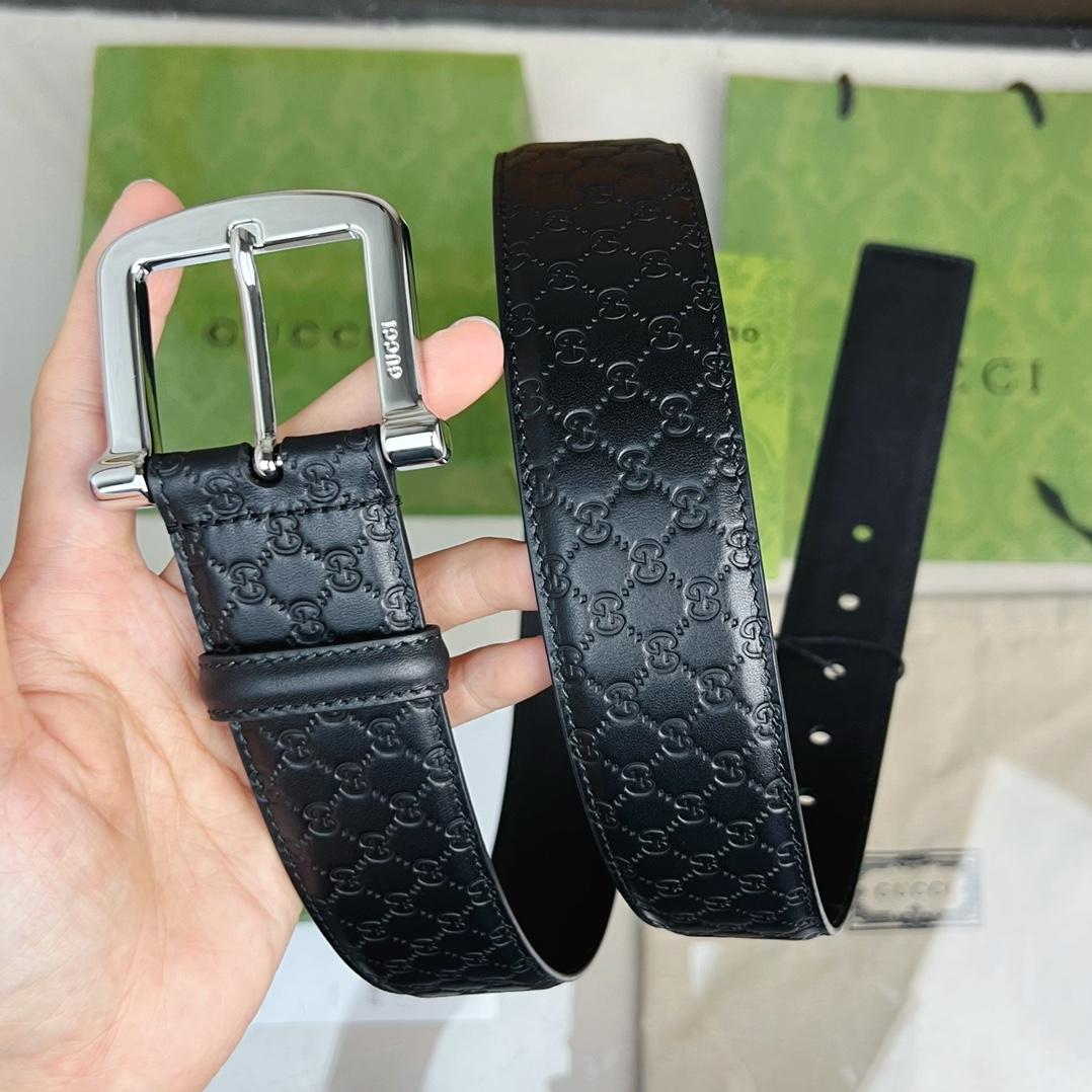Gucci Belt With Square Buckle - DopestKickz