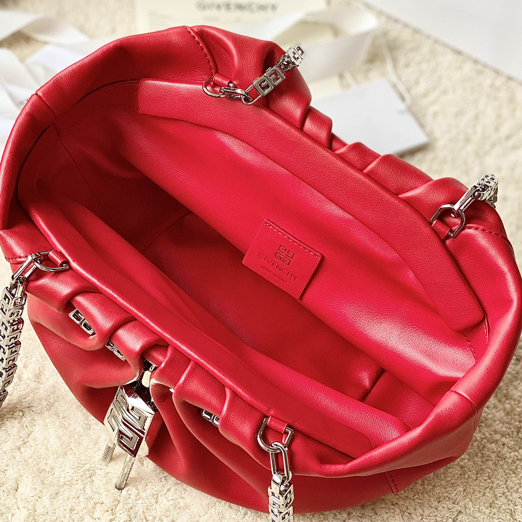 Givenchy Small Kenny Bag In Smooth Leather - Red(32-22-17cm) - DopestKickz
