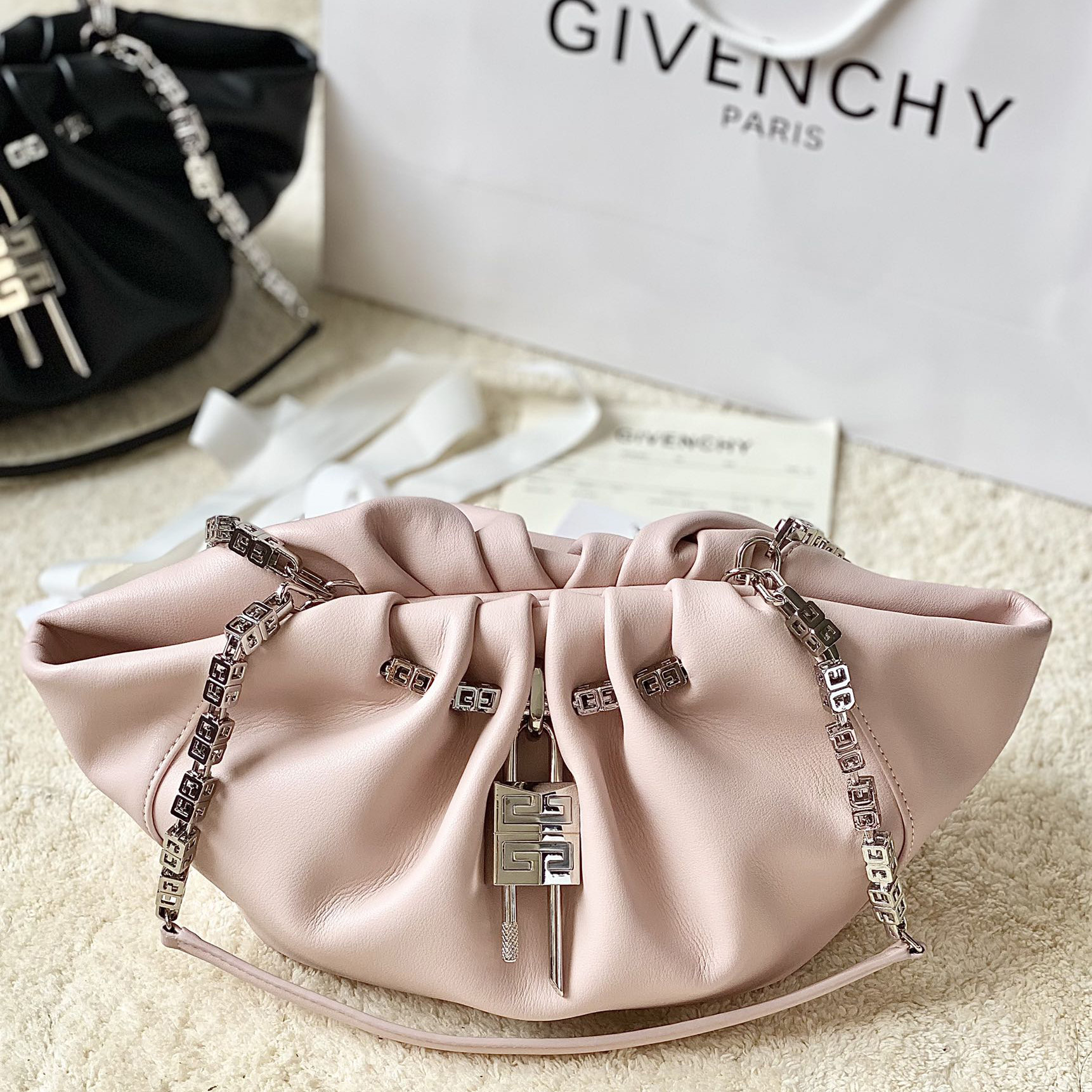 Givenchy Small Kenny Bag In Smooth Leather - Blossom Pink(32-22-17cm) - DopestKickz