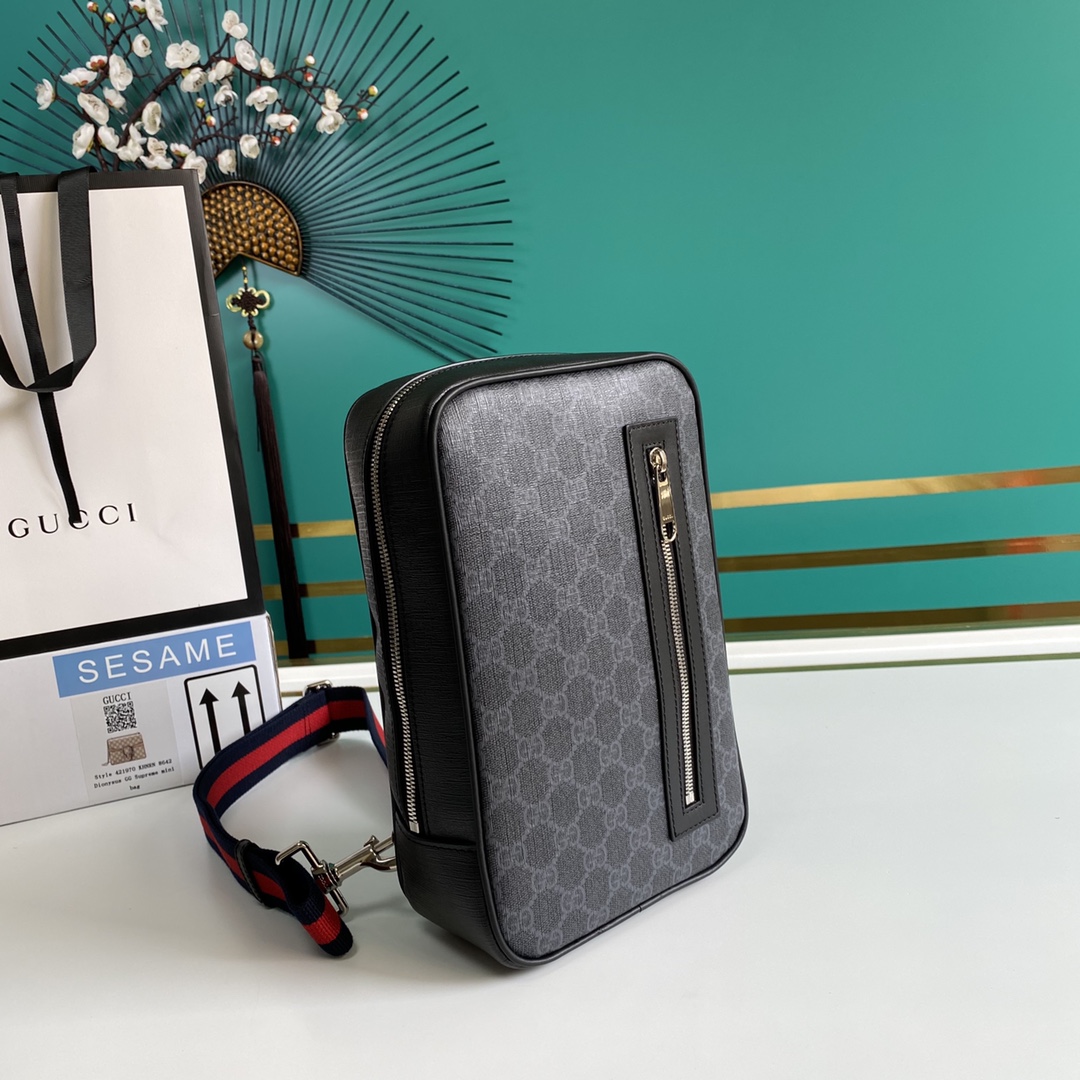 Gucci GG Black Belt Bag(17-27-8.5CM) - DopestKickz