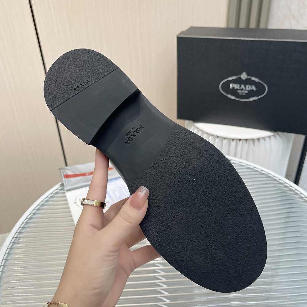 Prada Brushed Leather Lace-Up Shoes - DopestKickz