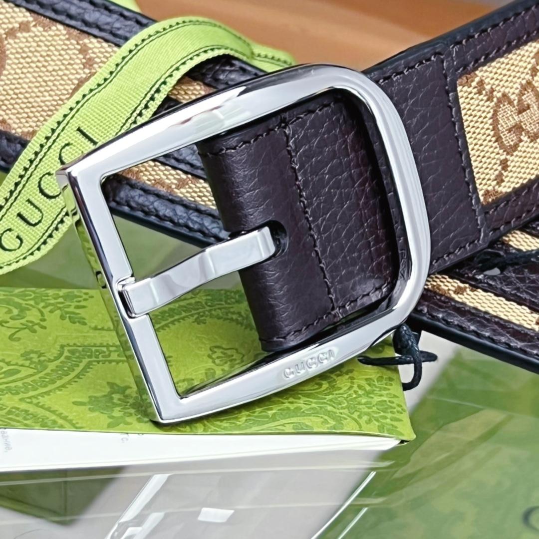 Gucci GG Belt With Square Buckle - DopestKickz
