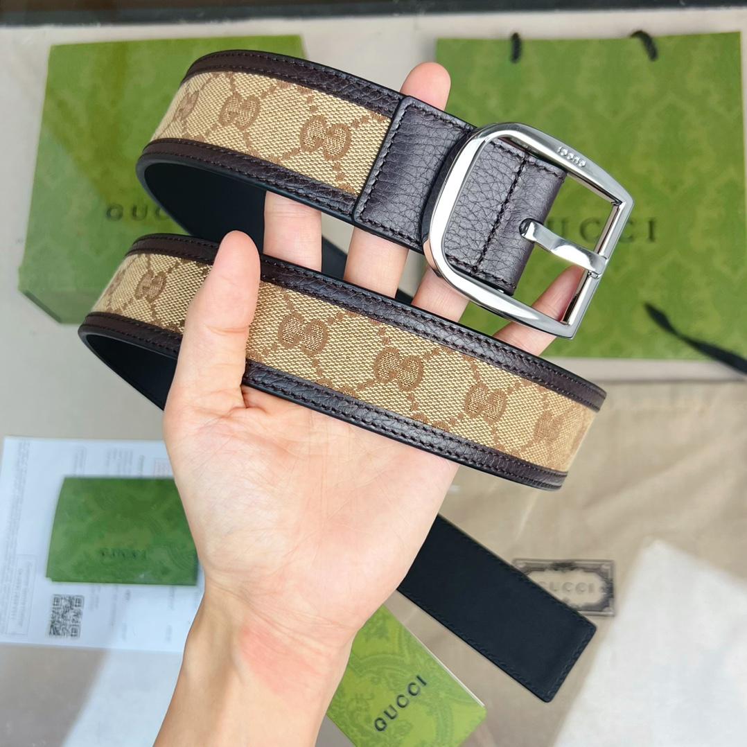 Gucci GG Belt With Square Buckle - DopestKickz