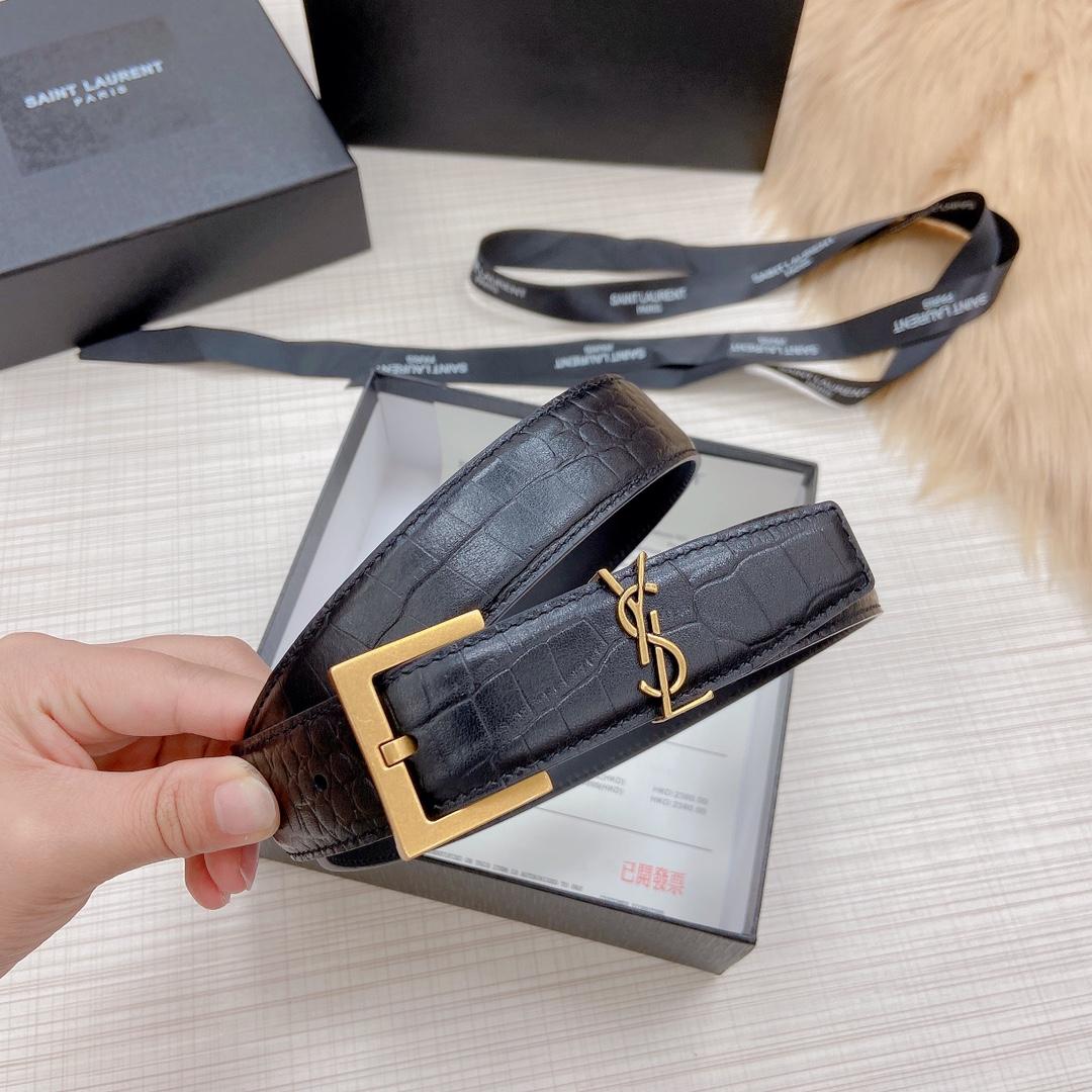 Saint Laurent Leather Belt - DopestKickz