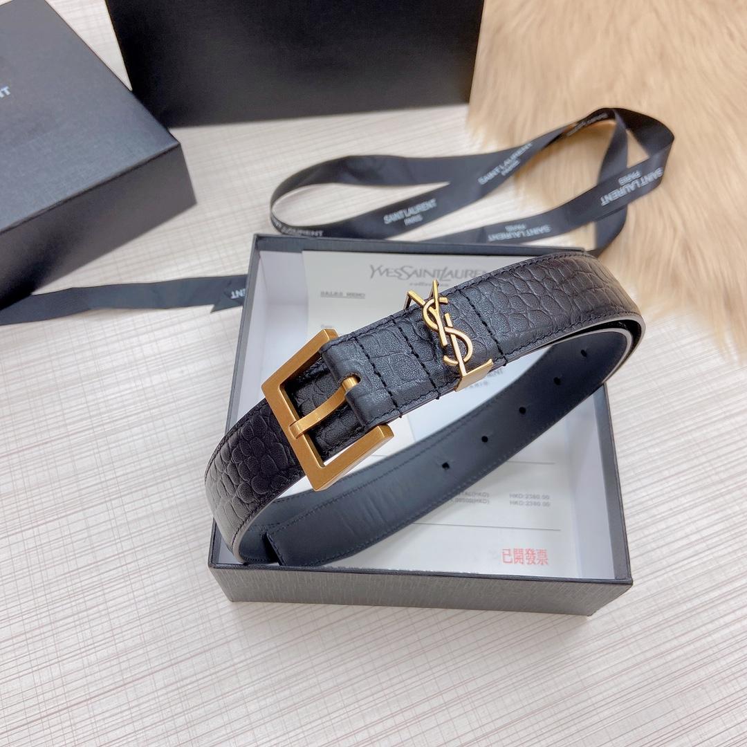 Saint Laurent Leather Belt - DopestKickz