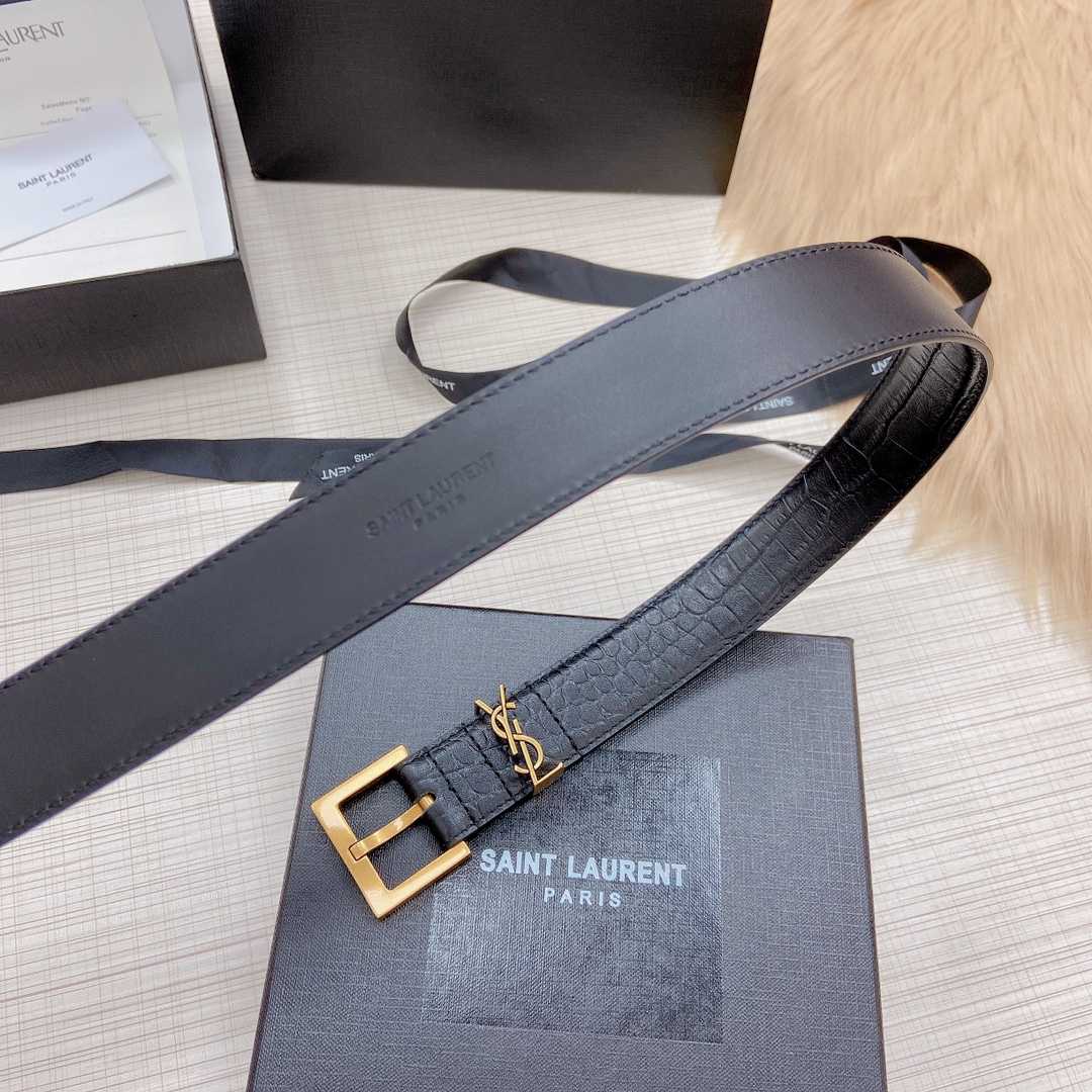 Saint Laurent Leather Belt - DopestKickz