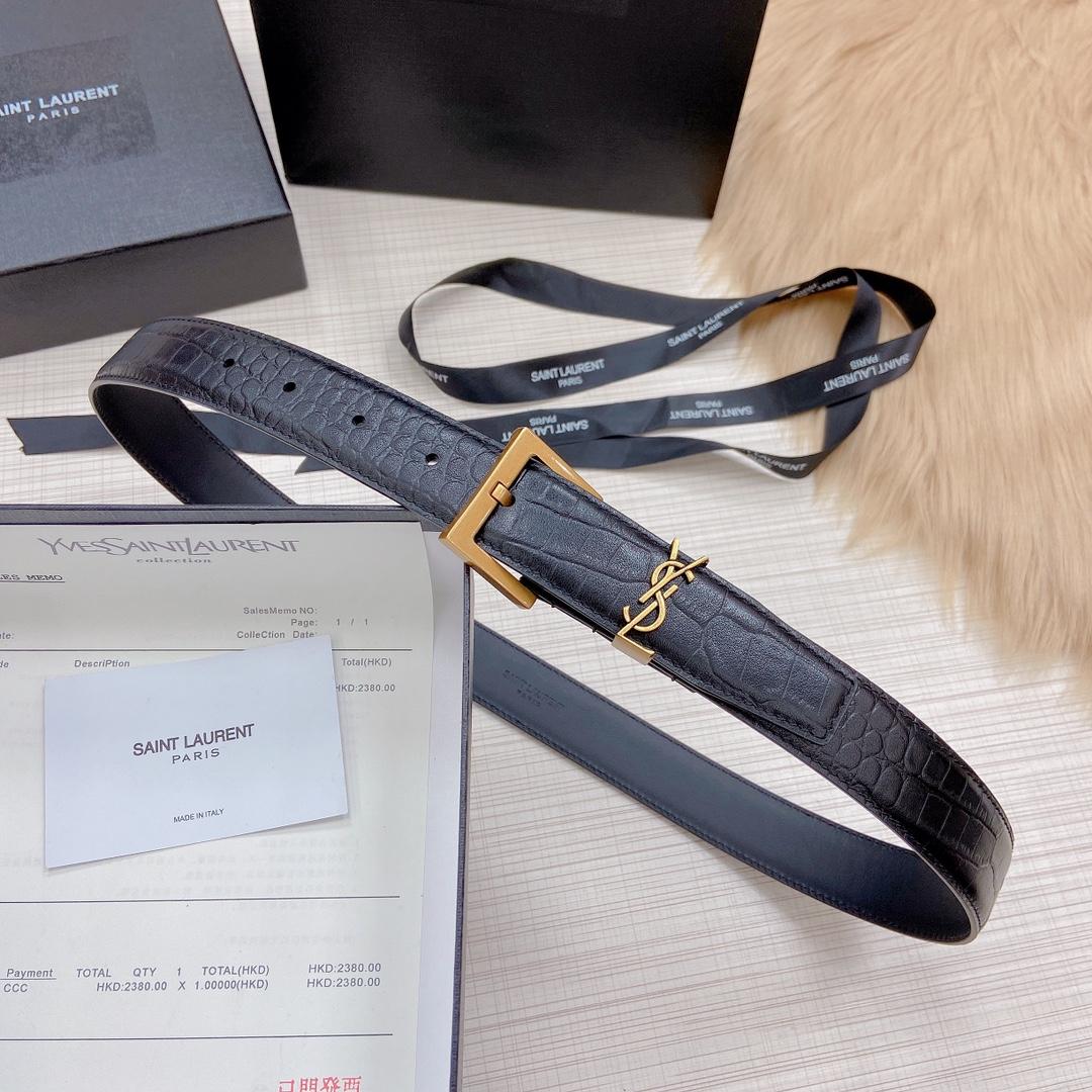 Saint Laurent Leather Belt - DopestKickz