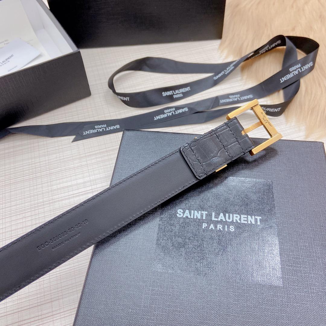 Saint Laurent Leather Belt - DopestKickz