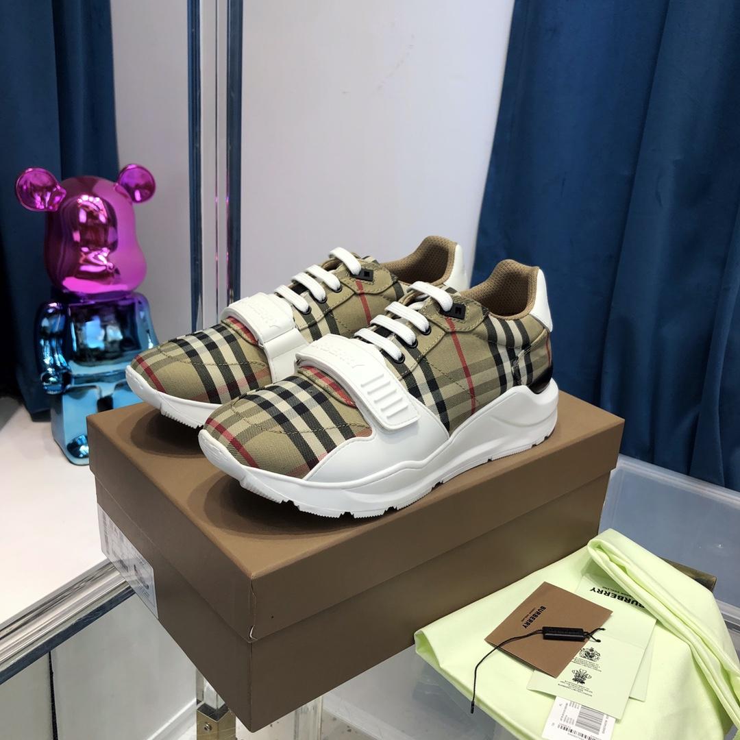 Burberry Vintage Check, Suede And Leather Sneakers - DopestKickz