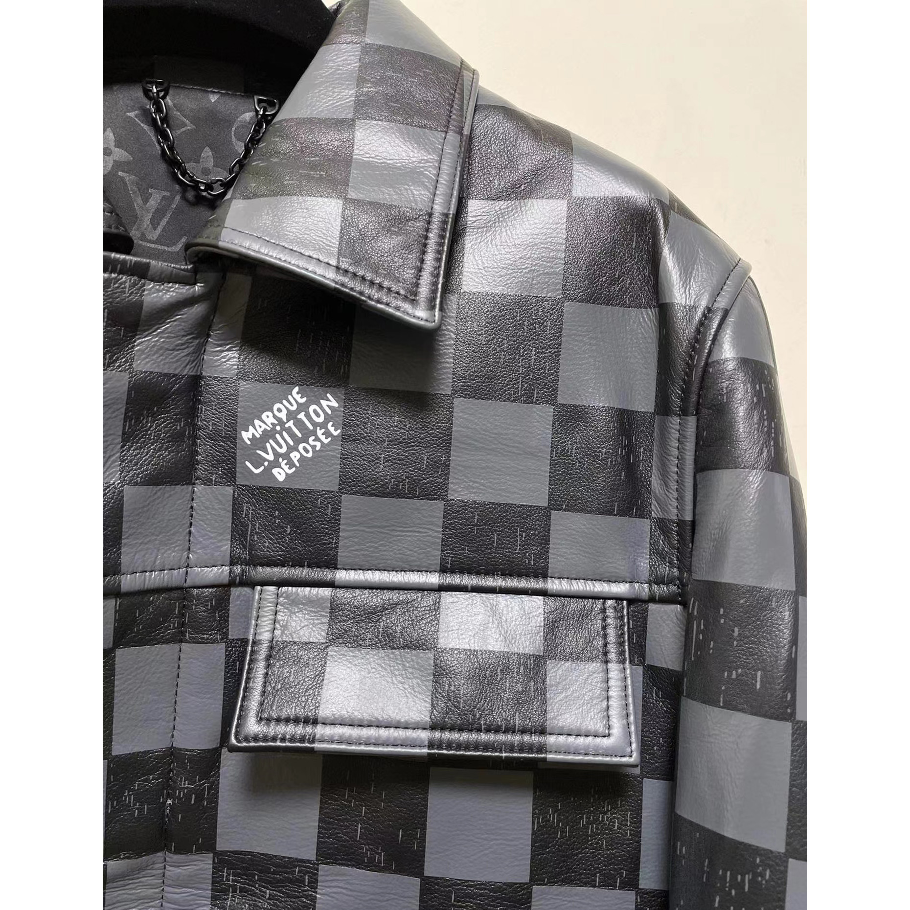 Louis Vuitton Damier Leather Jacket       1A9A0W - DopestKickz