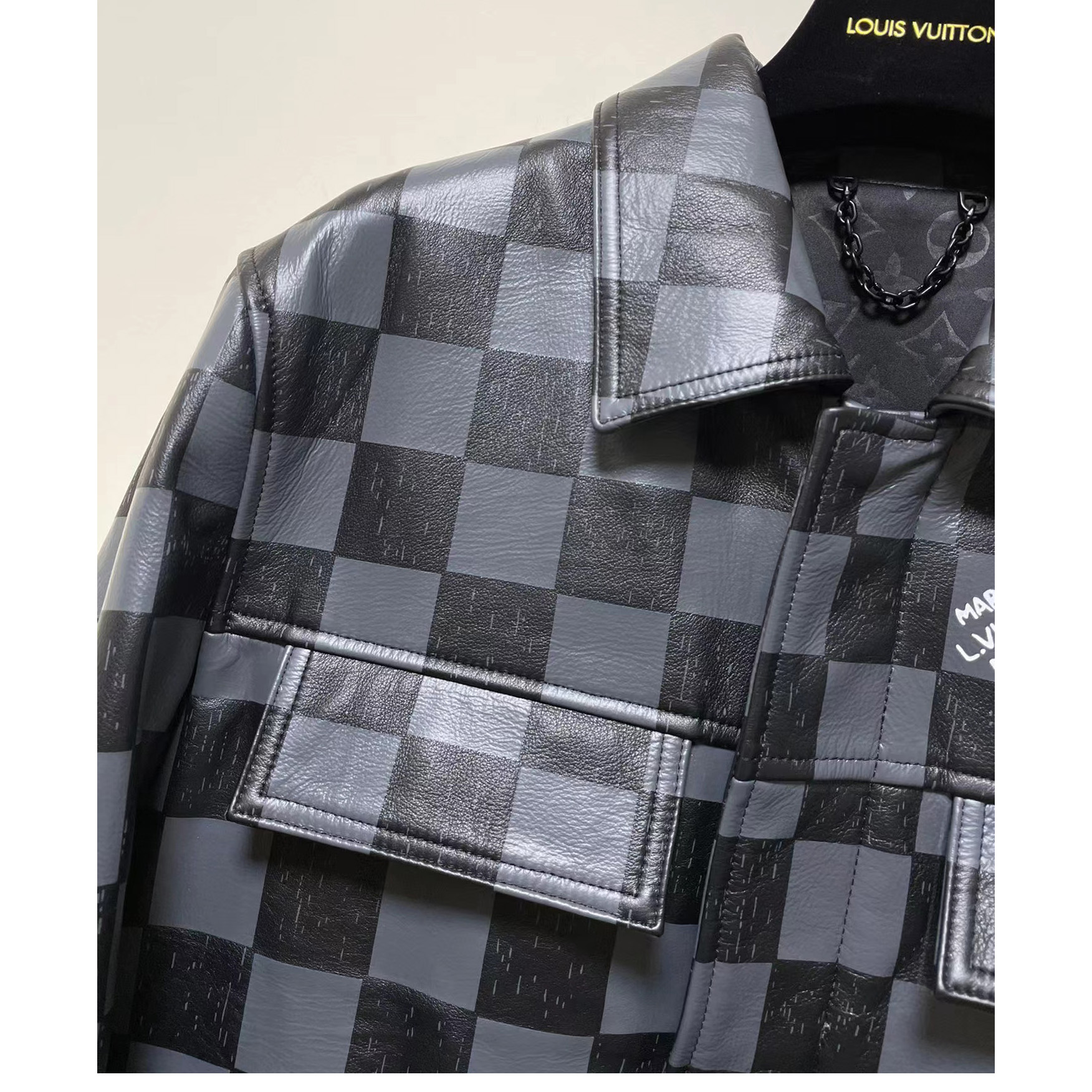 Louis Vuitton Damier Leather Jacket       1A9A0W - DopestKickz