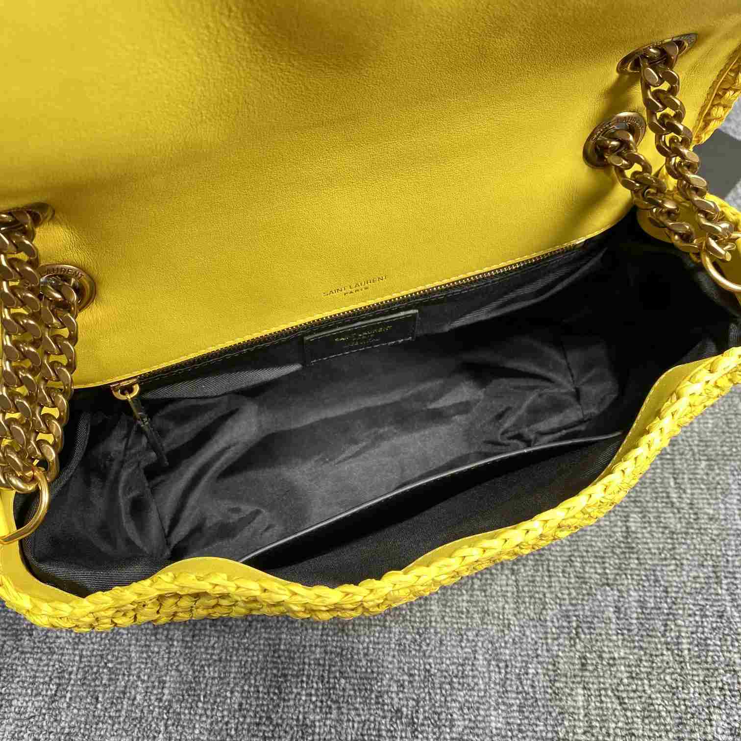 Saint Laurent Niki Medium Chain Bag In Raffia And Leather(28-22-9cm) - DopestKickz
