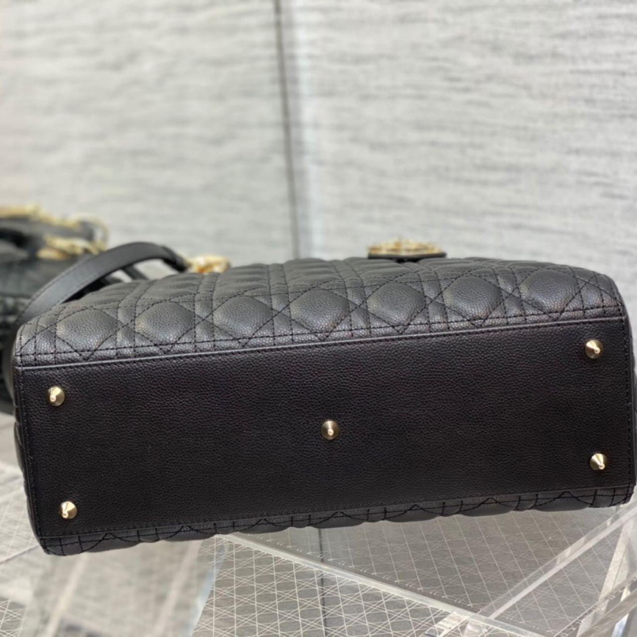 Dior Large Lady Dior Bag   (32-12-24cm)M0567 - DopestKickz