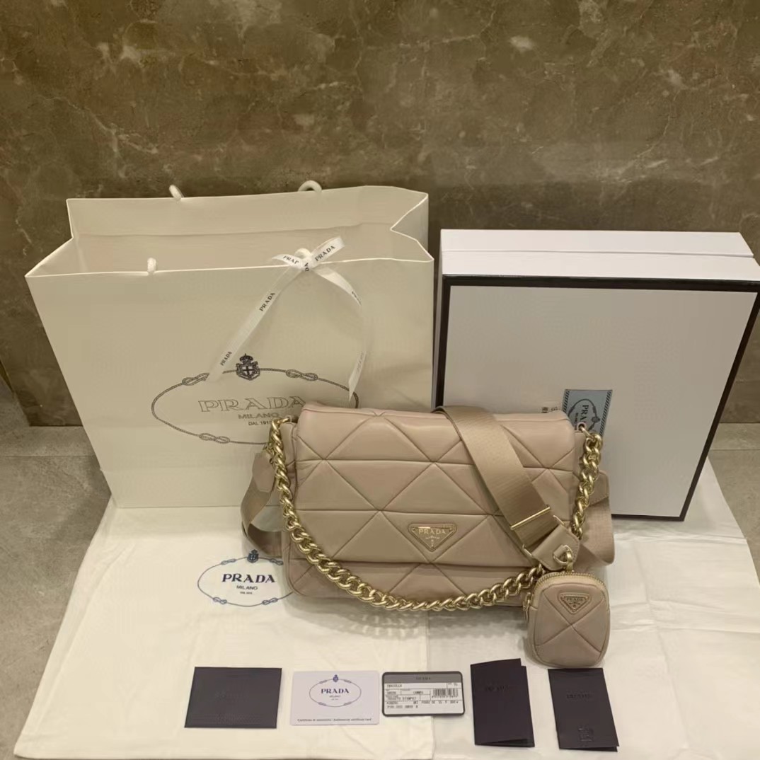 Prada System Nappa Leather Patchwork Bag(28-18-7.5CM) - DopestKickz