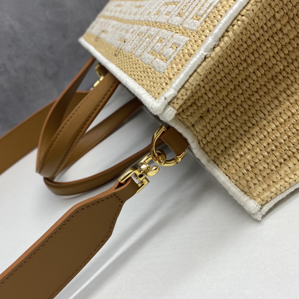 Givenchy Medium G Tote Shopping Bag In 4G Embroidered Raffia(37-28-11 cm) - DopestKickz