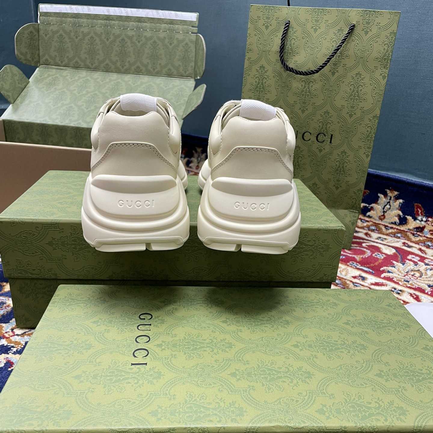 Gucci Rhyton Sneaker With Cat Print - DopestKickz