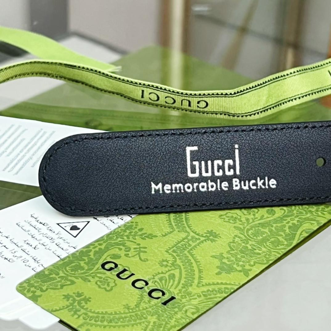 Gucci Thin Belt With Engraved Square G Buckle - DopestKickz