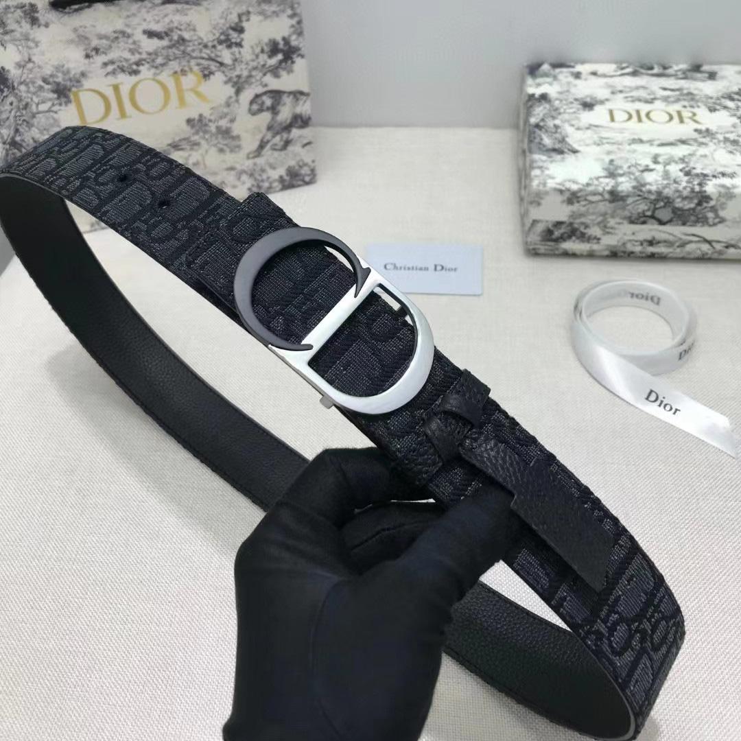 Dior Leather Belt With 'CD' Buckle - DopestKickz