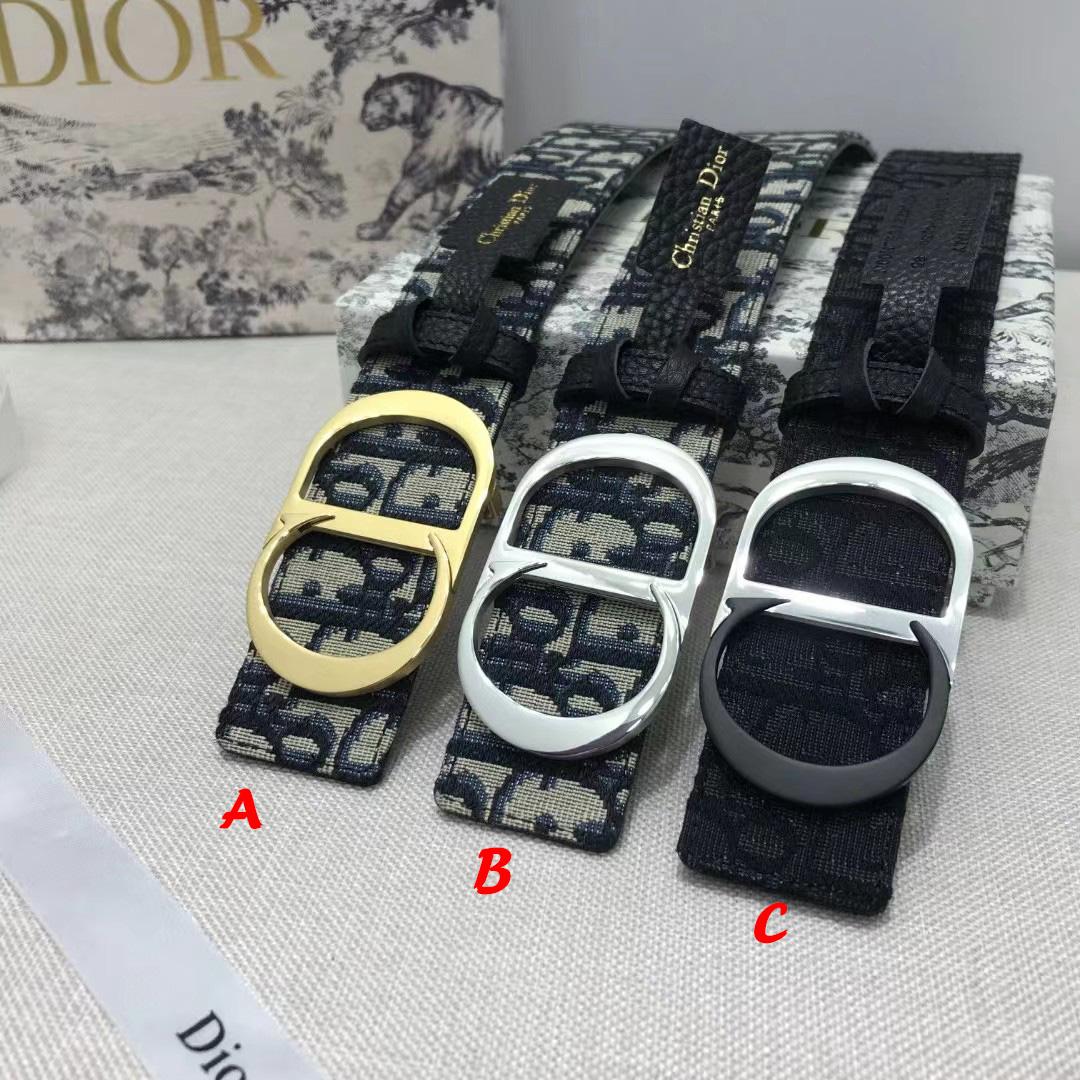 Dior Leather Belt With 'CD' Buckle - DopestKickz