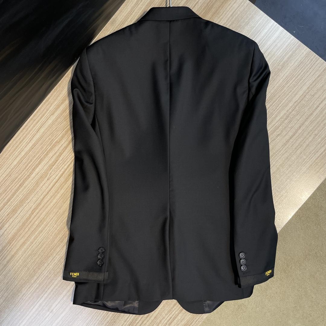 Fendi Black Cotton Blazer & Pants - DopestKickz