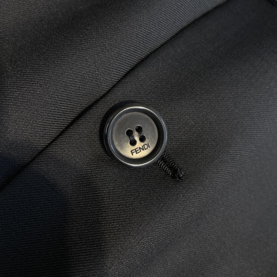 Fendi Black Cotton Blazer & Pants - DopestKickz