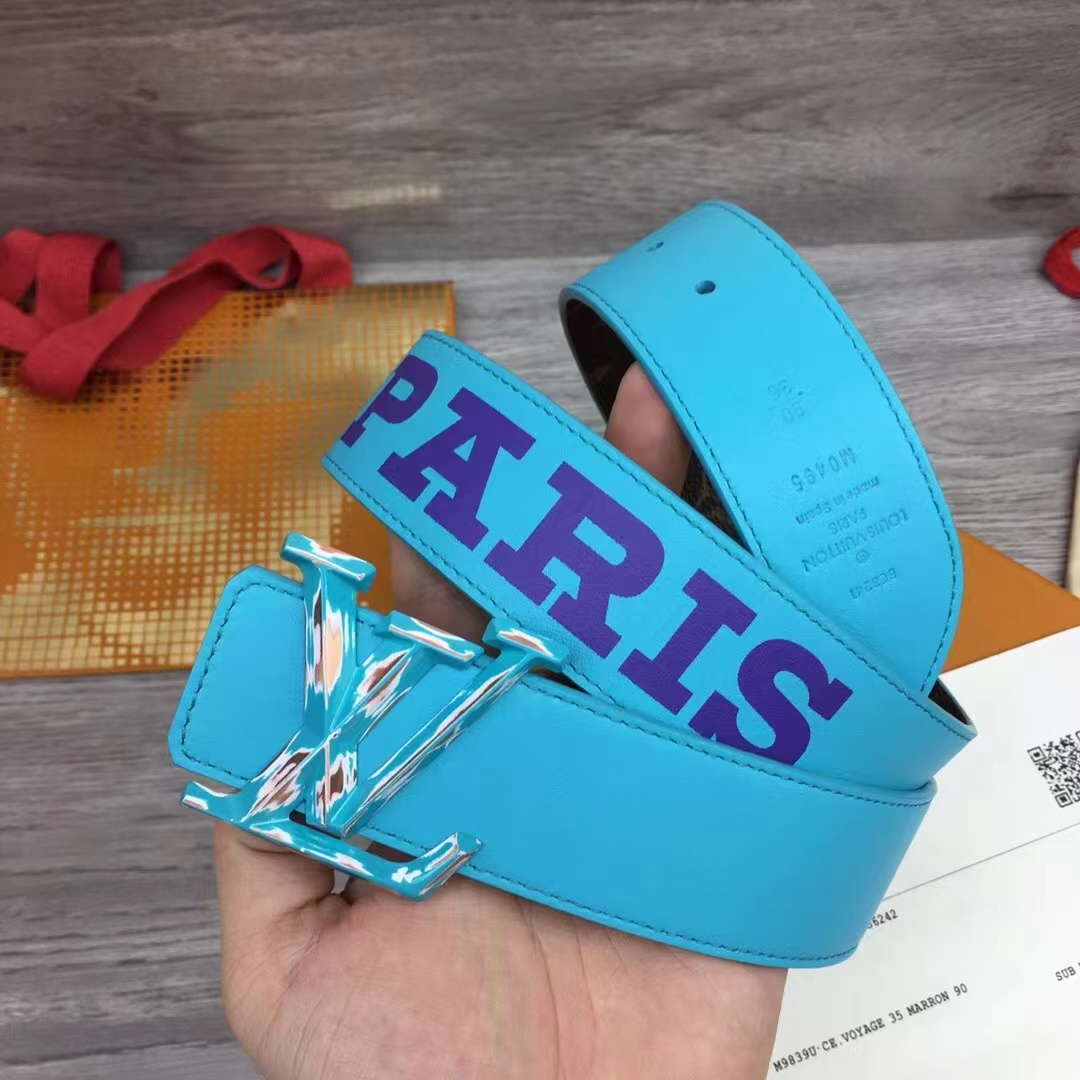 Louis Vuitton LV Pyramide Cities Exclusive 40MM Reversible Belt—Paris - DopestKickz