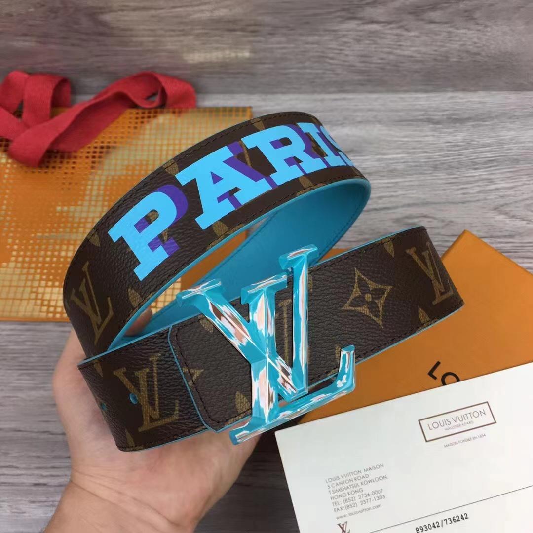 Louis Vuitton LV Pyramide Cities Exclusive 40MM Reversible Belt—Paris - DopestKickz