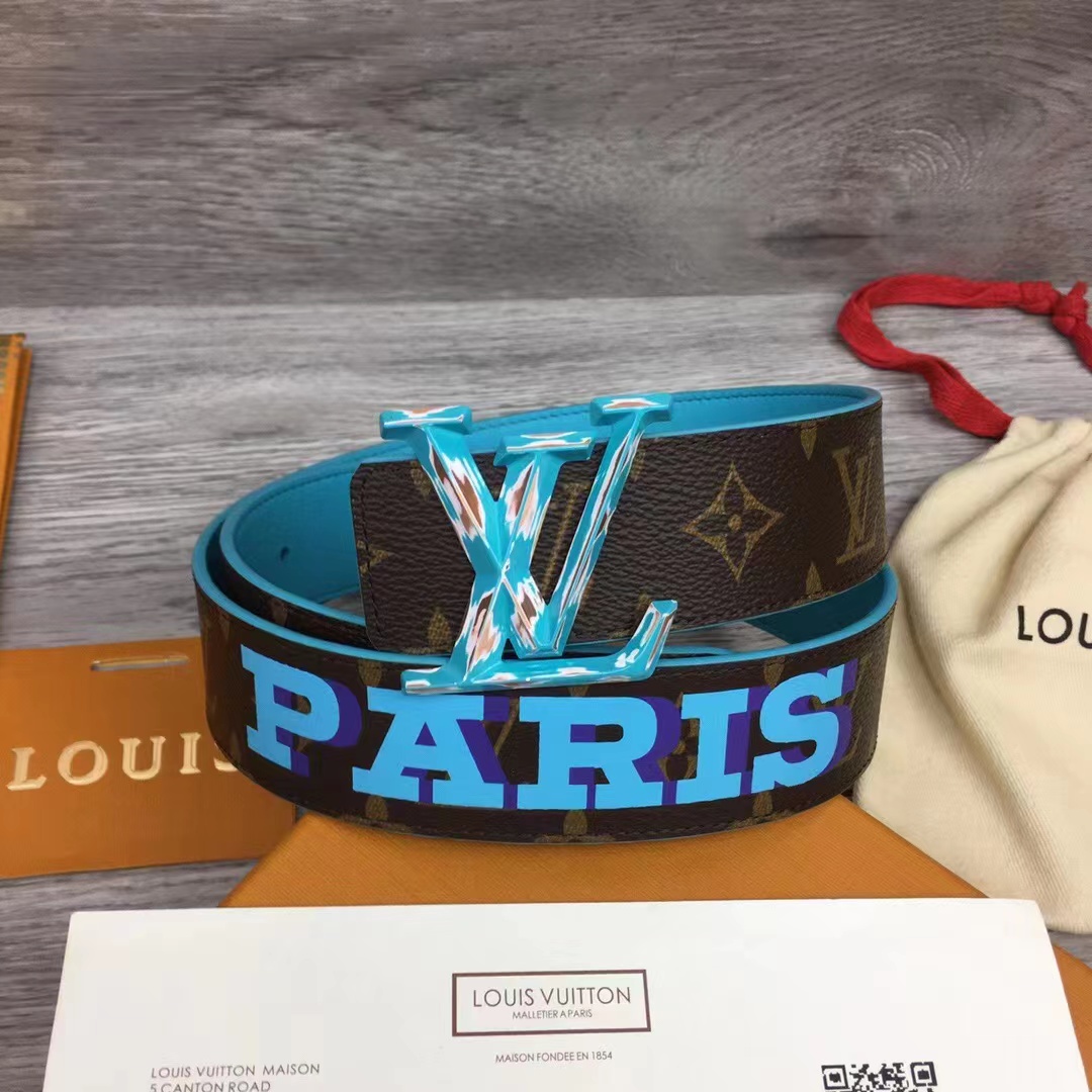 Louis Vuitton LV Pyramide Cities Exclusive 40MM Reversible Belt—Paris - DopestKickz