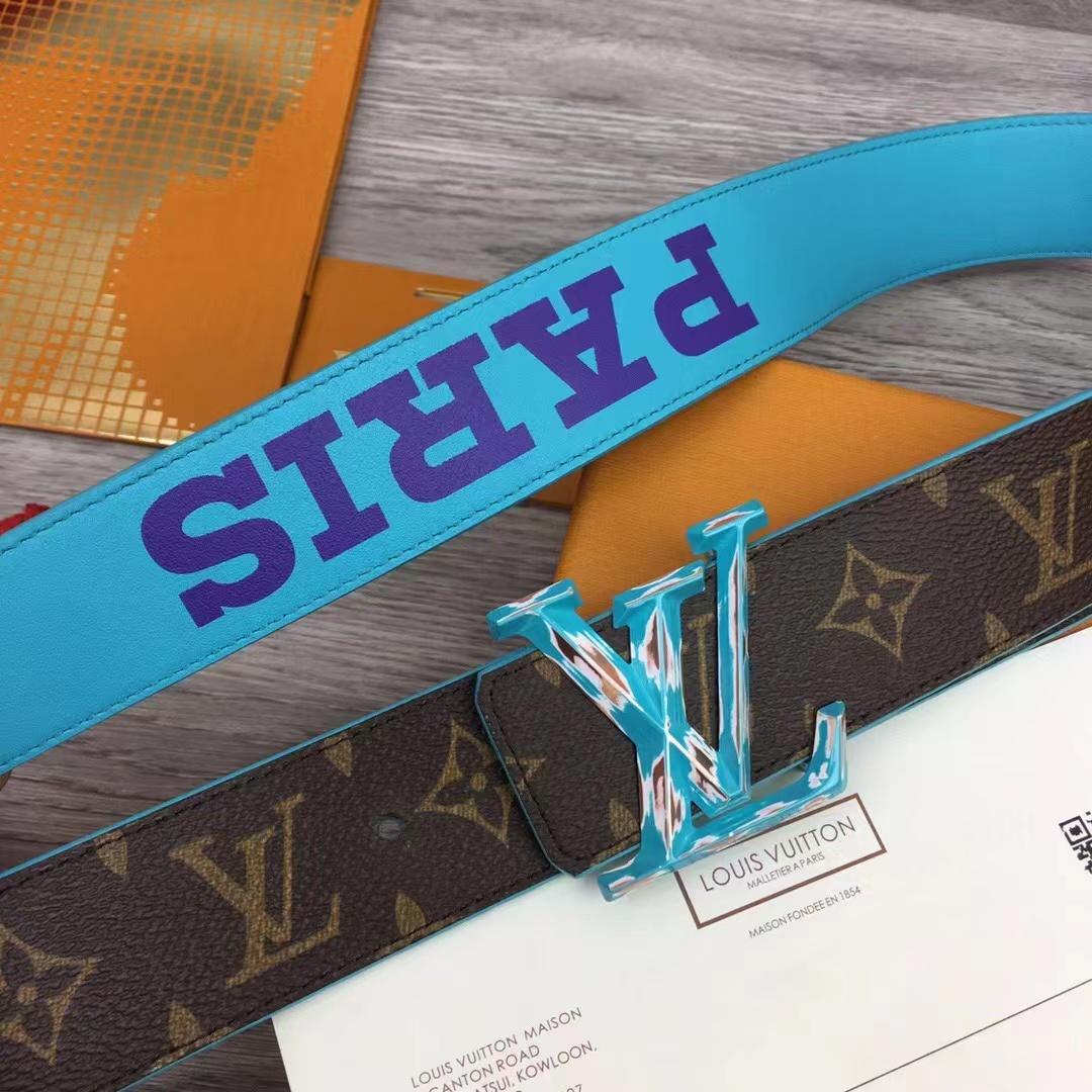Louis Vuitton LV Pyramide Cities Exclusive 40MM Reversible Belt—Paris - DopestKickz