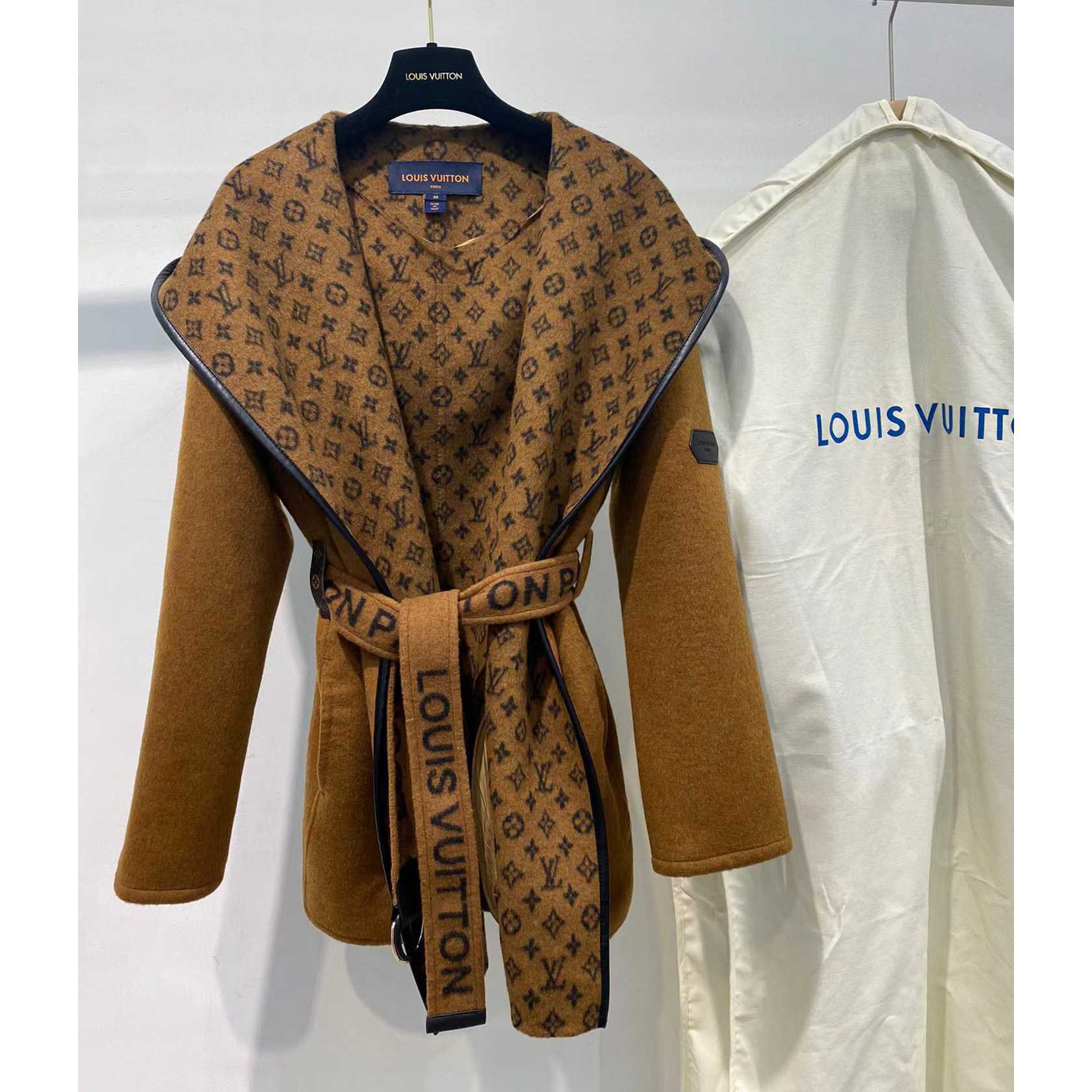 Louis Vuitton Signature Double Face Short Wrap Coat     - DopestKickz