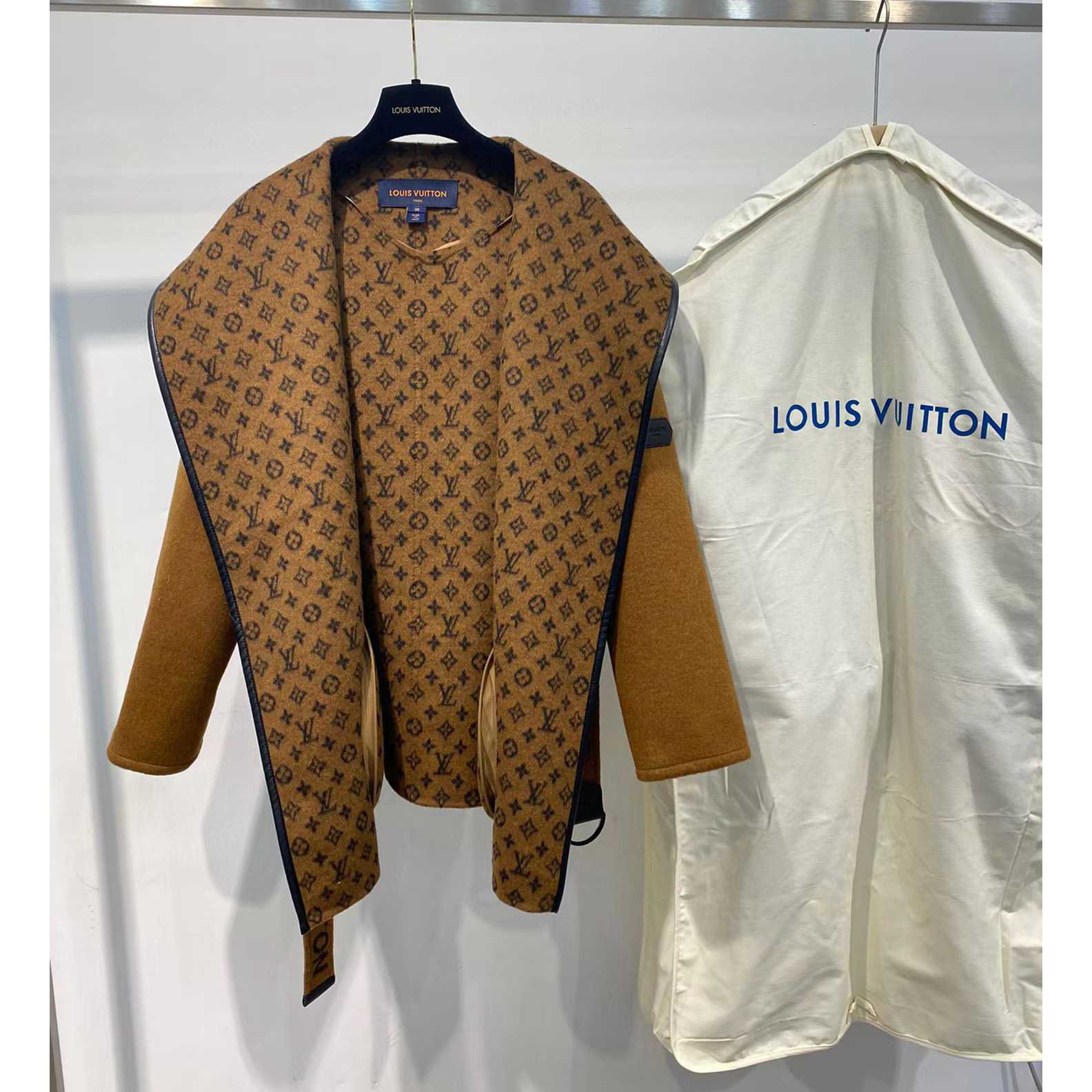 Louis Vuitton Signature Double Face Short Wrap Coat     - DopestKickz