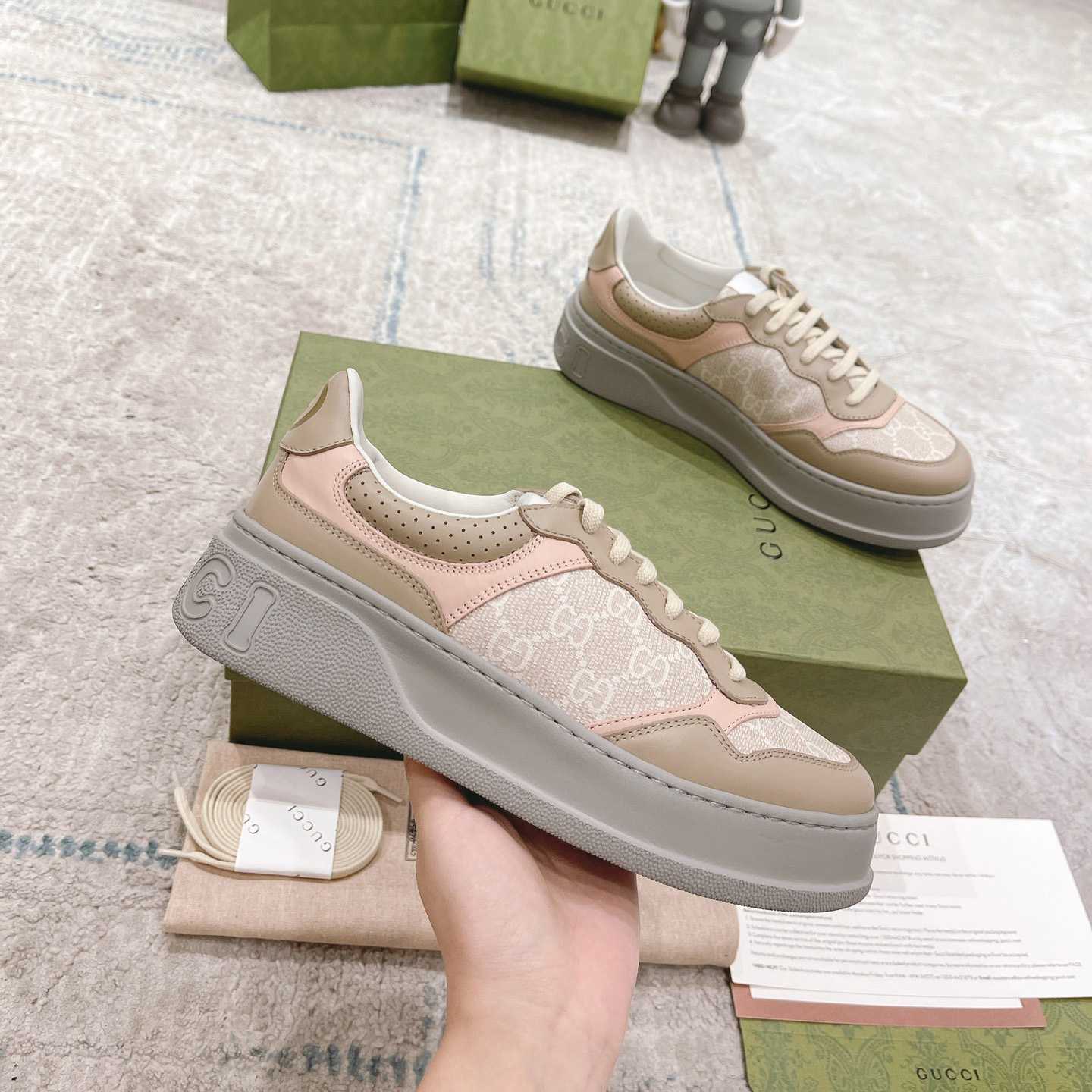 Gucci GG Chunky B Men's &Women's GG Sneakers(Upon UK Size) - DopestKickz