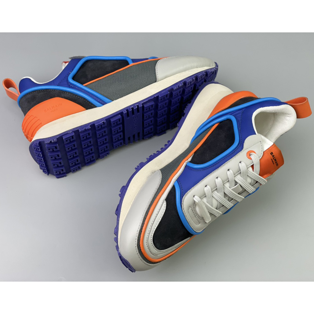 Balmain Velvet Nylon And Mesh Racer Low-Top Sneakers - DopestKickz