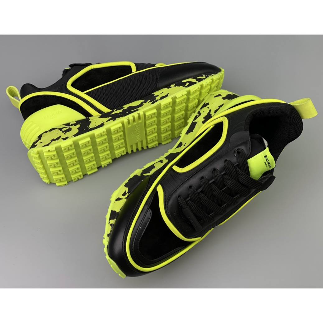 Balmain Velvet Nylon And Mesh Racer Low-Top Sneakers - DopestKickz