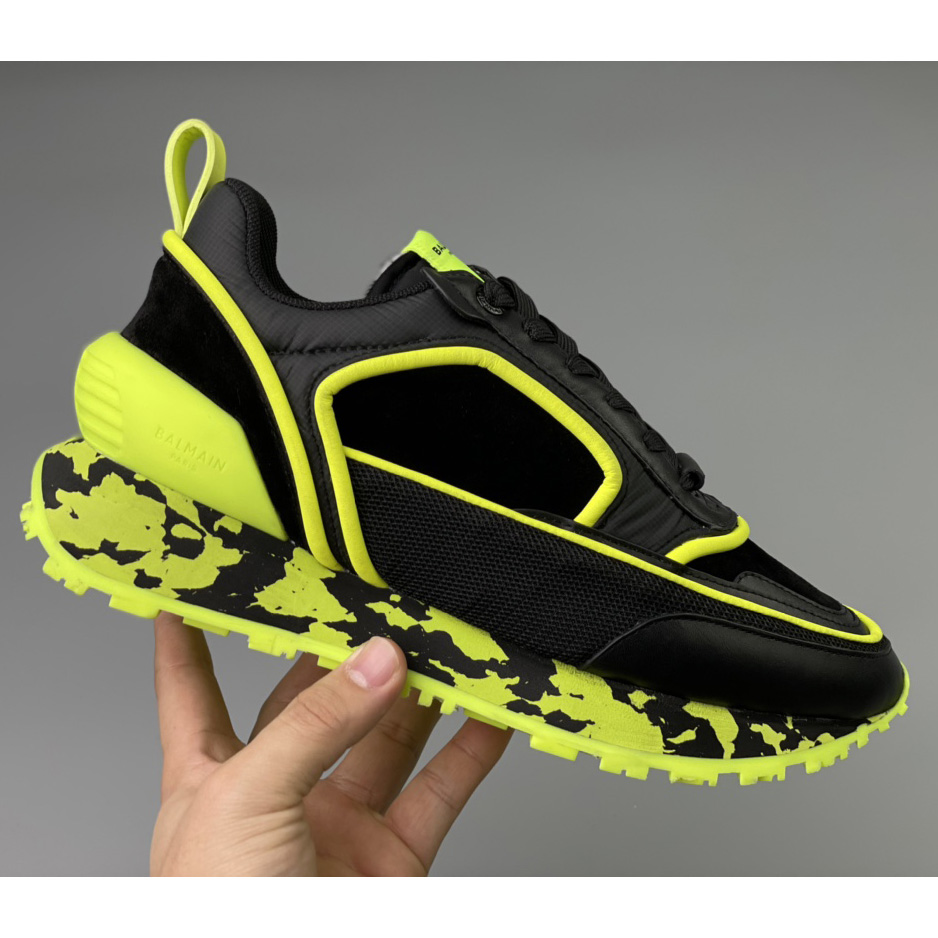 Balmain Velvet Nylon And Mesh Racer Low-Top Sneakers - DopestKickz