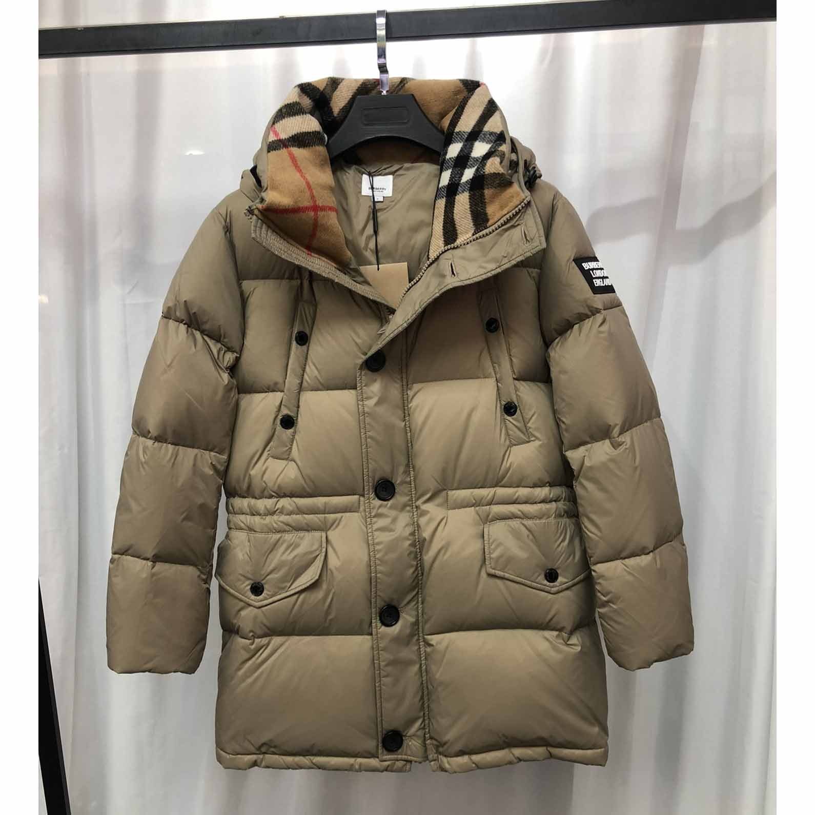 Burberry Logo Appliqué Nylon Puffer Coat - DopestKickz