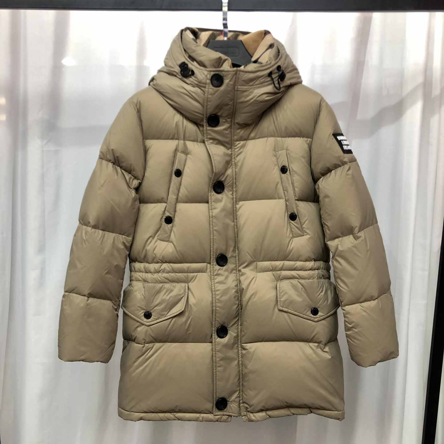 Burberry Logo Appliqué Nylon Puffer Coat - DopestKickz