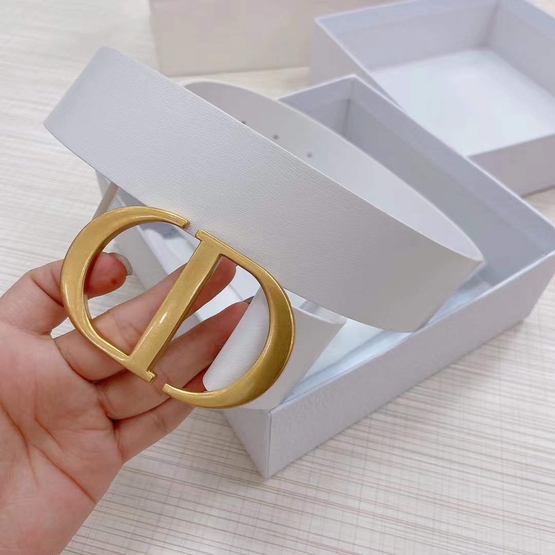 Dior Leather Belt With 'CD' Buckle - DopestKickz